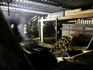 Read more about the article Einsatz 04-2021: Holzschuppenbrand in Woltersdorf