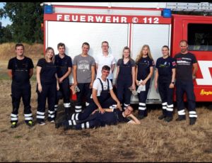 Gemeinsames Üben für die Wettkämpfe mit der Gruppe aus Lemgow